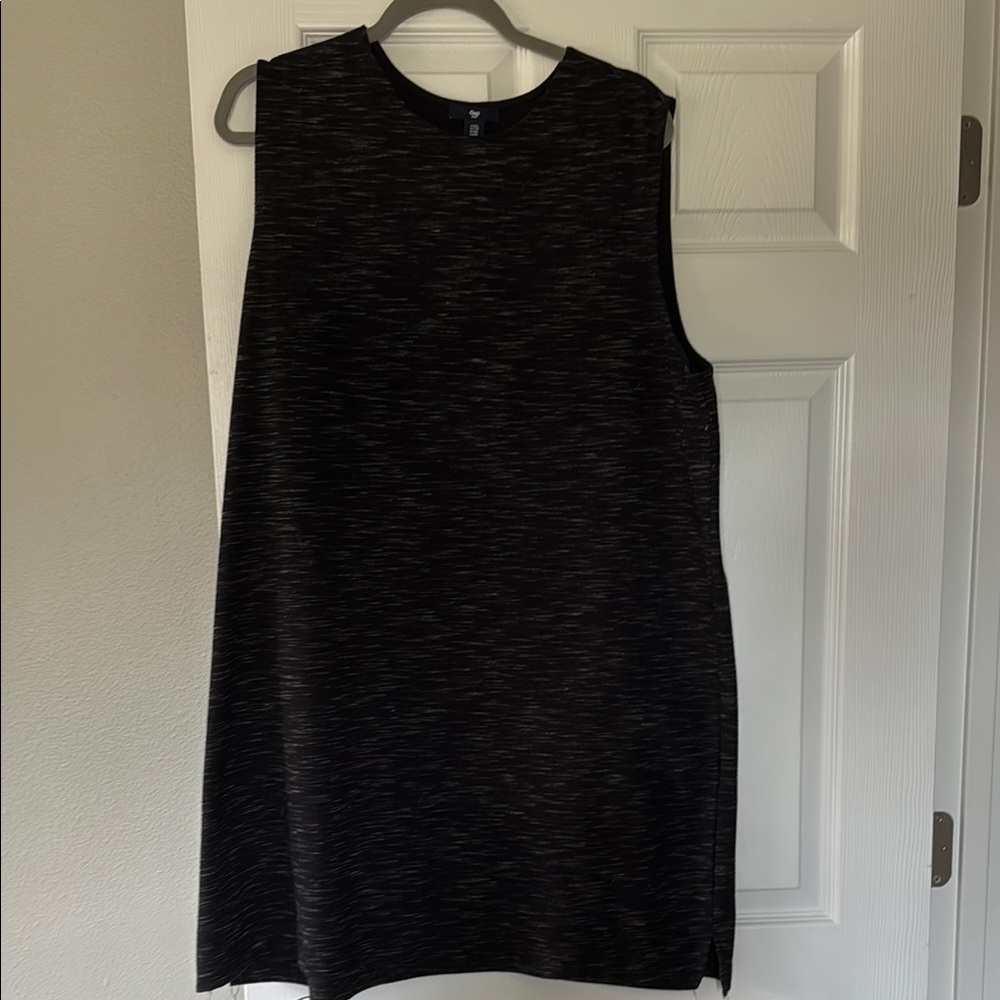 GAP Charcoal Heathered Sleeveless Jumper Dress